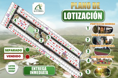 Se vende lotes en Condominio Altamira, Huaral