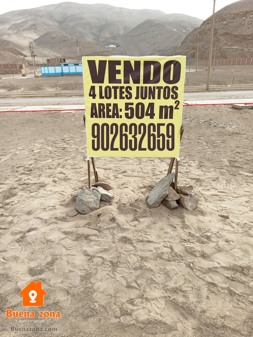 Venta de 4 lotes juntos en zona comercial distrito Santa Rosa